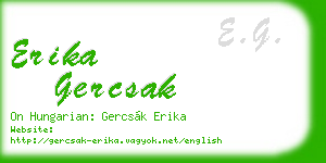 erika gercsak business card
