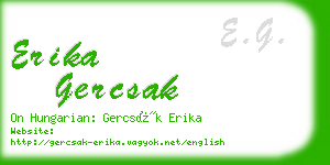 erika gercsak business card